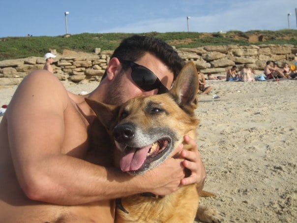 Star and Gil on the beach in Tel Aviv