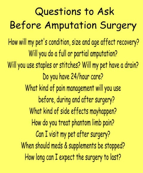 Questions to ask before amputation surgery Questions to ask before amputation surgery