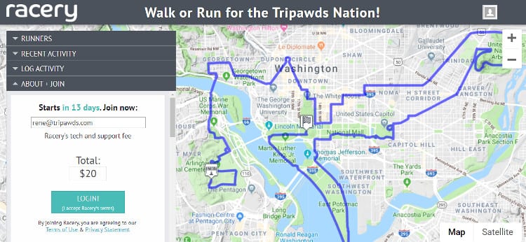 Racery Run for Tripawds Foundation