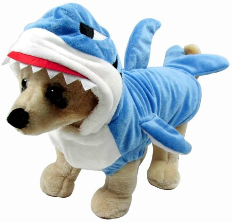 Tripod dog shark attack costume