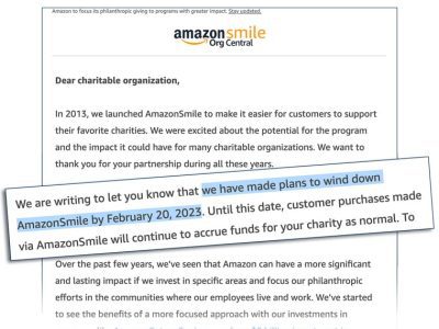 AmazonSmile Discontinued