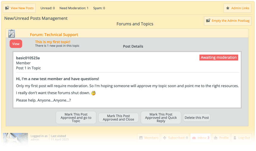 admin queue