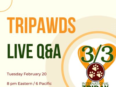 February Tripawds Live Q&A Call on Zoom